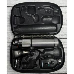 Welch Allyn 3.5V Set Otoscope Ophthalmoscope Plugin Handle - Nice Set